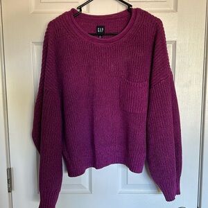 Gap slouchy cropped chunky sweater